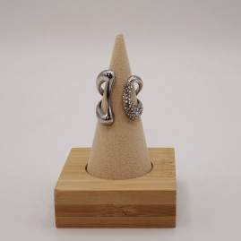 Bague strass argent