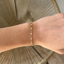 Bracelet perlé blanc