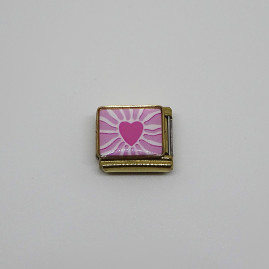 Charms coeur rose