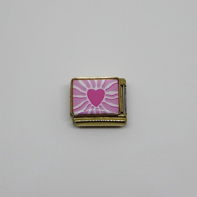 Charms coeur rose