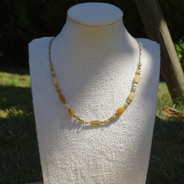 Collier Plume Doré