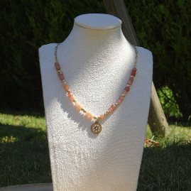 Collier Perle rose
