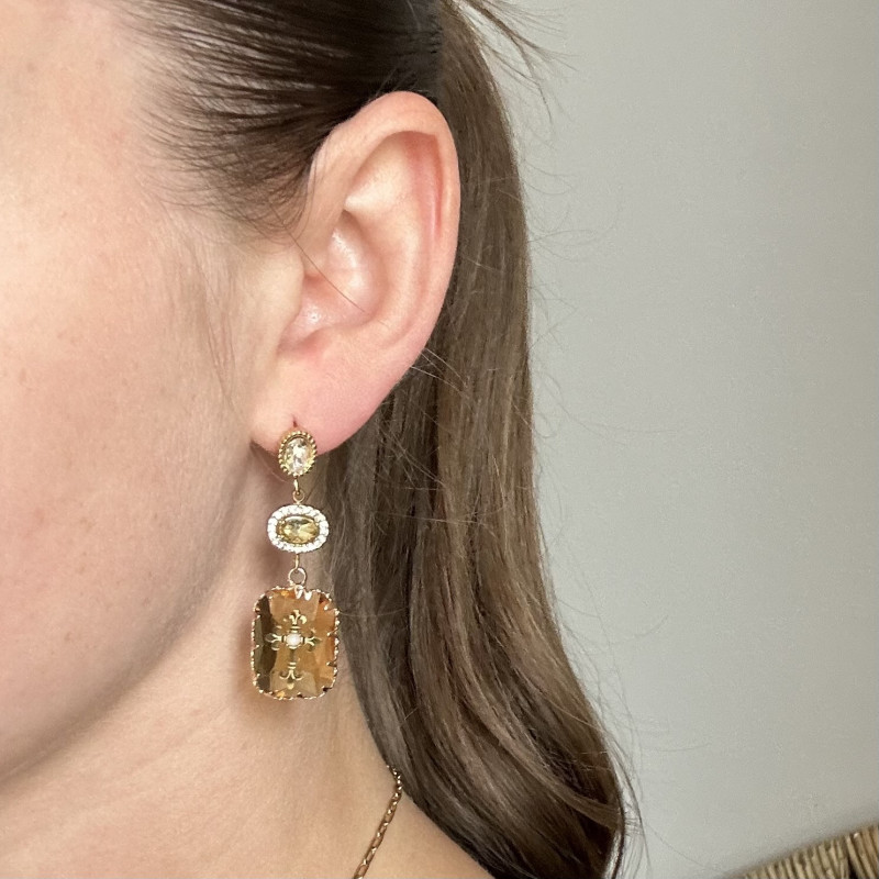 Boucles d’oreilles Ambre