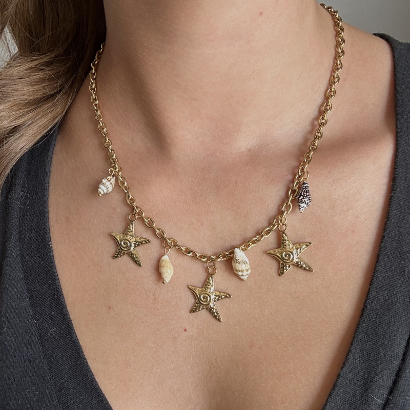 Collier Étoiles Coquillages