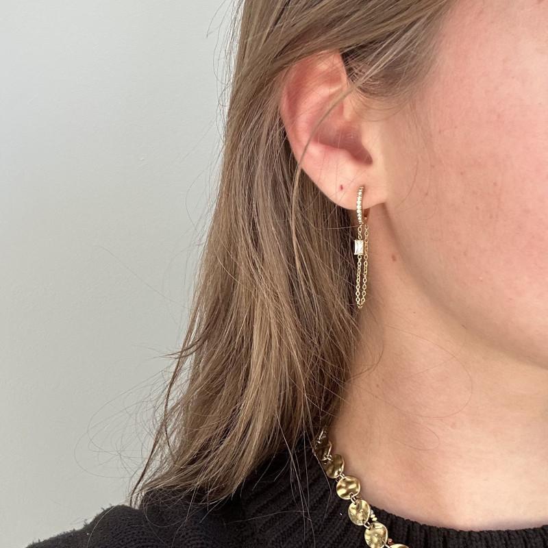 Boucle d'oreilles Strass