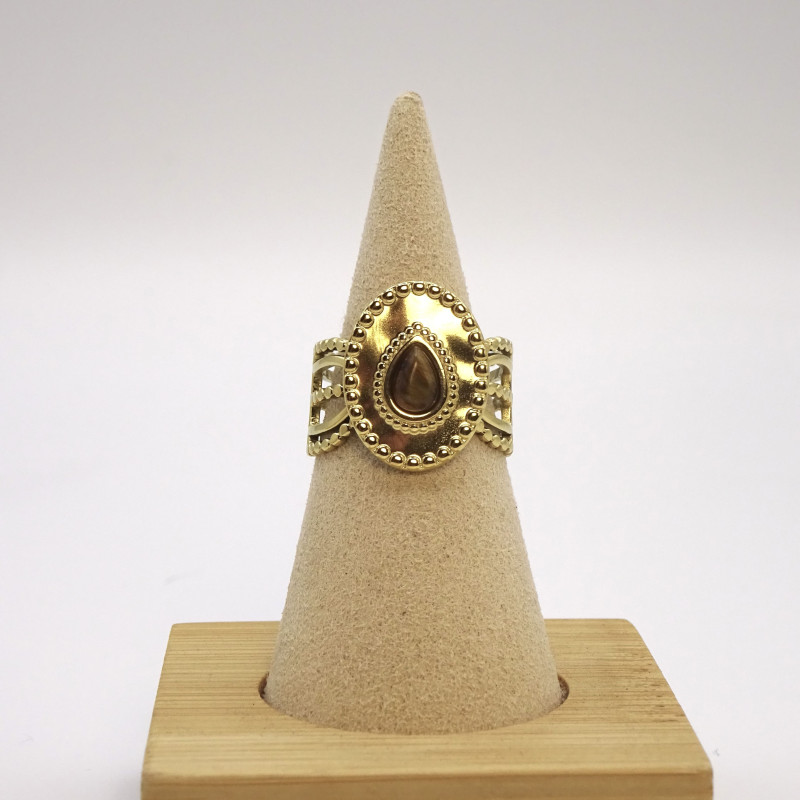 Bague Pierre Marron