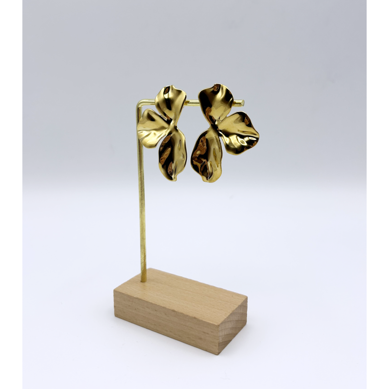 Boucles d'oreilles demi fleur